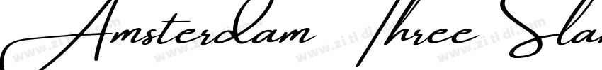 Amsterdam ThreeSlant字体转换